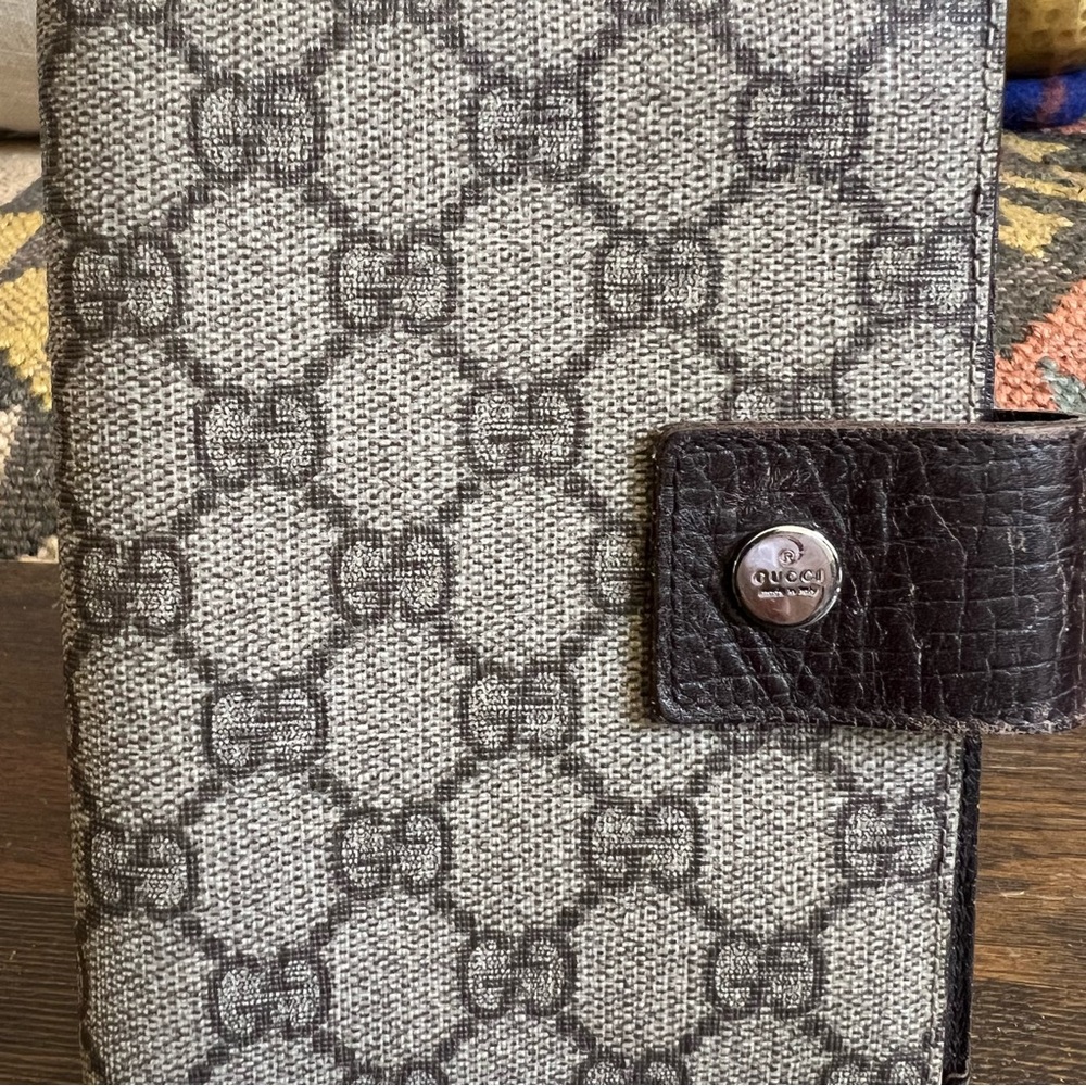 GUCCI Notebook/Agenda Small Cover 6 Binder Rings & Pen Holder & 5 Card Holders - Picture 3 of 17